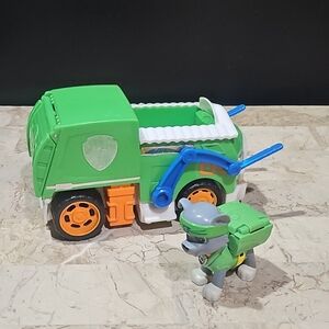 Paw Patrol Rocky All-Stars Recycling Truck & Figure HTF Exclusive Toy Car Set‎